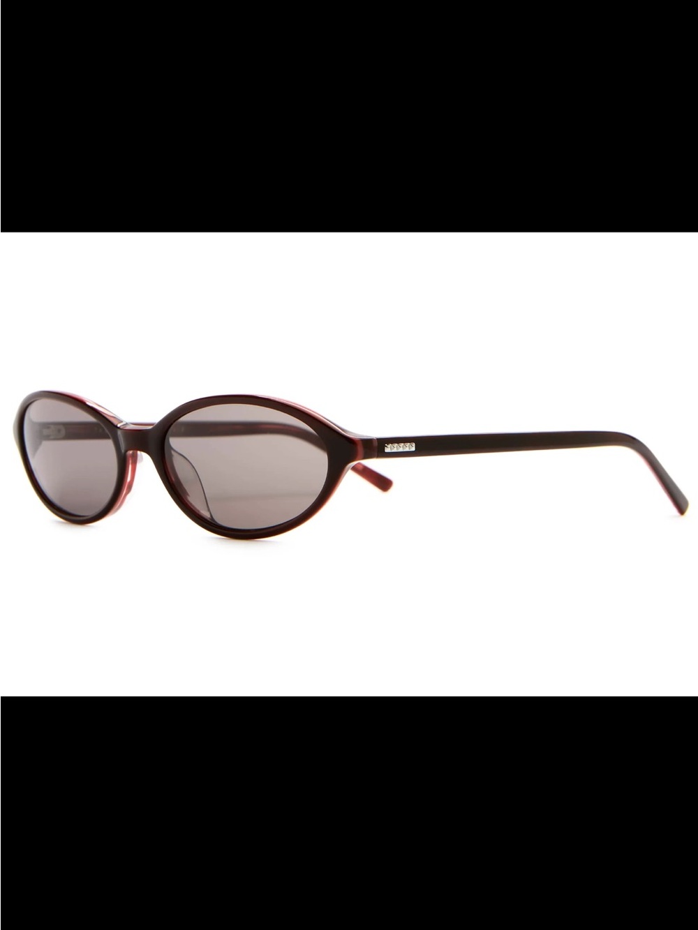 Crap Eyewear Oval Sunglasses in Dark Brown with Tinted Lenses